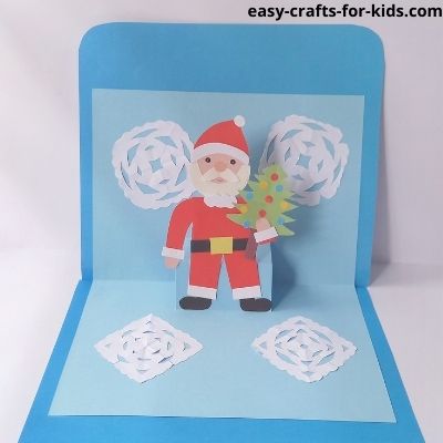 Børnepalads plasticitet Squeak Cute Santa Pop Up Card Craft - Easy Crafts For Kids