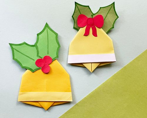 How to make a paper Christmas bell (Easy), Paper craft world