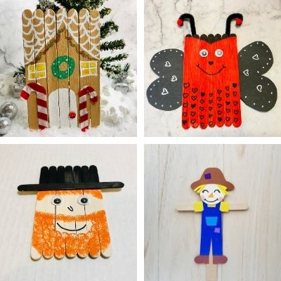 Easy Popsicle Stick Snowman Craft for Kids - Artsy Craftsy Mom