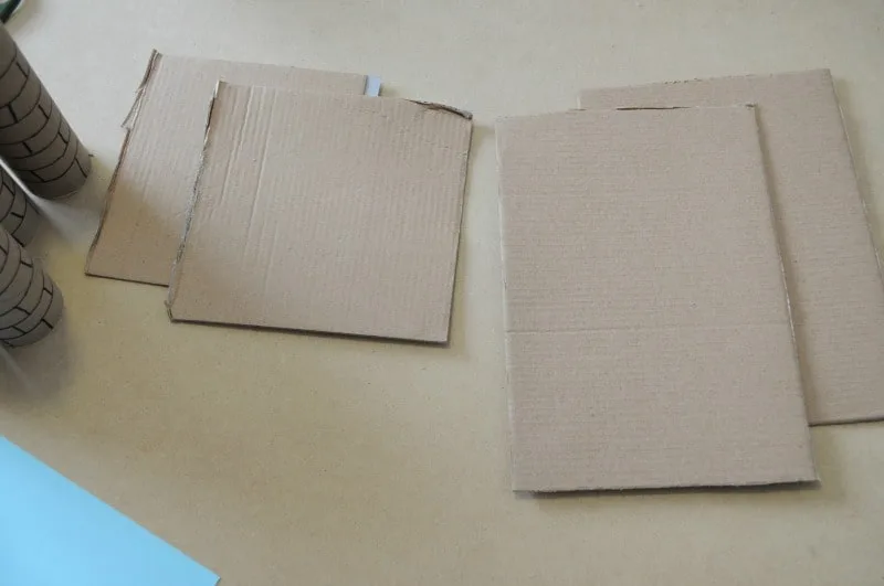 cut out cardboard pieces