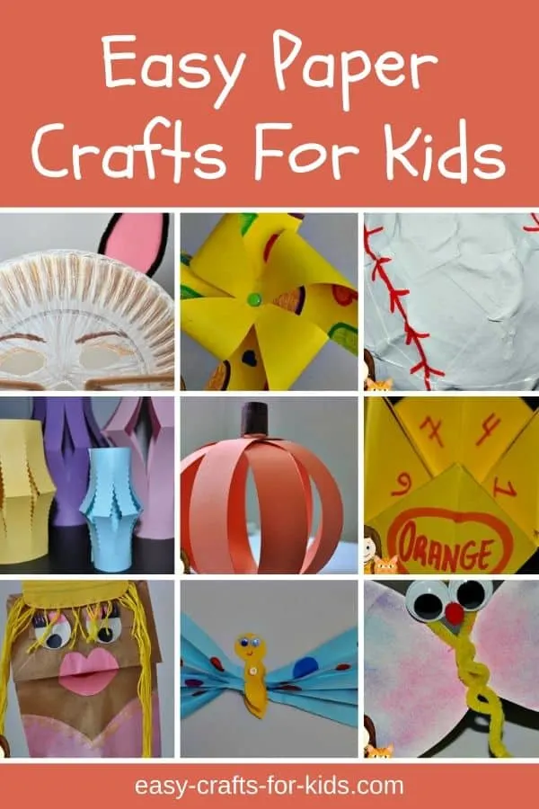 Looking for easy paper crafts for kids? There are lots of paper craft ideas to help your child get creative. Here are some simple to make crafts for boys and girls: bookmarks, butterflies, puppets, masks and many other fun activities that will keep your kids busy and happy year round. #papercraftsforkids #crafts #kidscrafts #easycraftsforkids #papercrafts