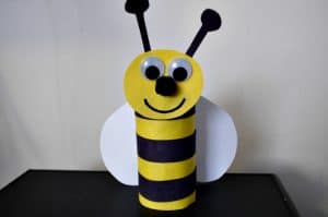Toilet paper roll bumble bee