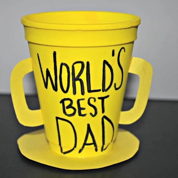 World's best dad trophy craft