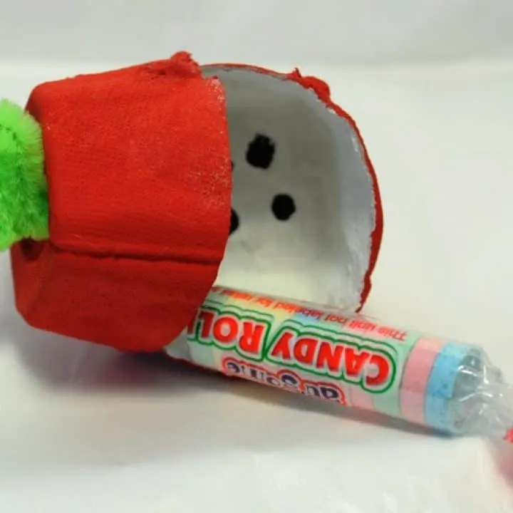 Egg carton apple treat