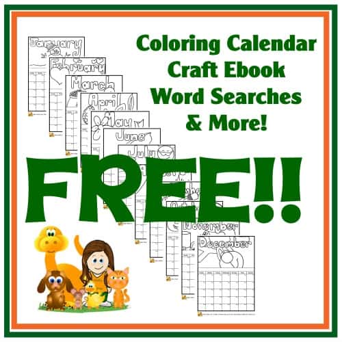 Coloring calendar craft ebook