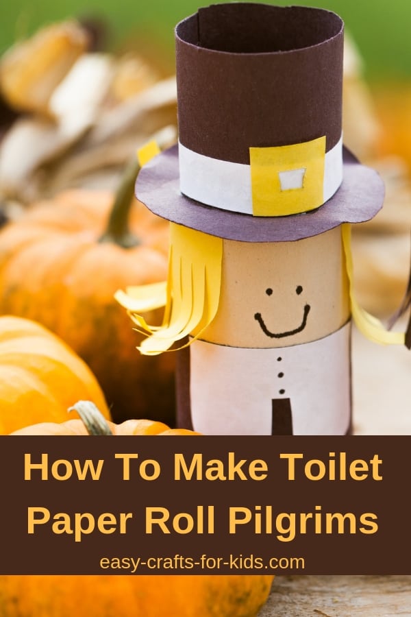 As you're planning for your family's Thanksgiving dinner, let the kids help. These toilet paper roll pilgrims and Indians make the perfect table decorations. Simple enough for a preschool or kindergarten activity, you probably have all the materials in your home. #thanksgiving #tpcrafts #toiletpapercrafts #thanksgivingcrafts #kidscrafts #pilgrims #thanksgivingdinnerdecorations 