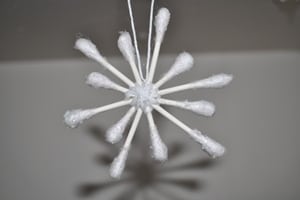 super easy craft stick snowflake