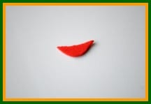 REd piece of foam for the monster's mouth