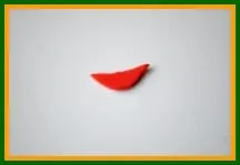 REd piece of foam for the monster's mouth