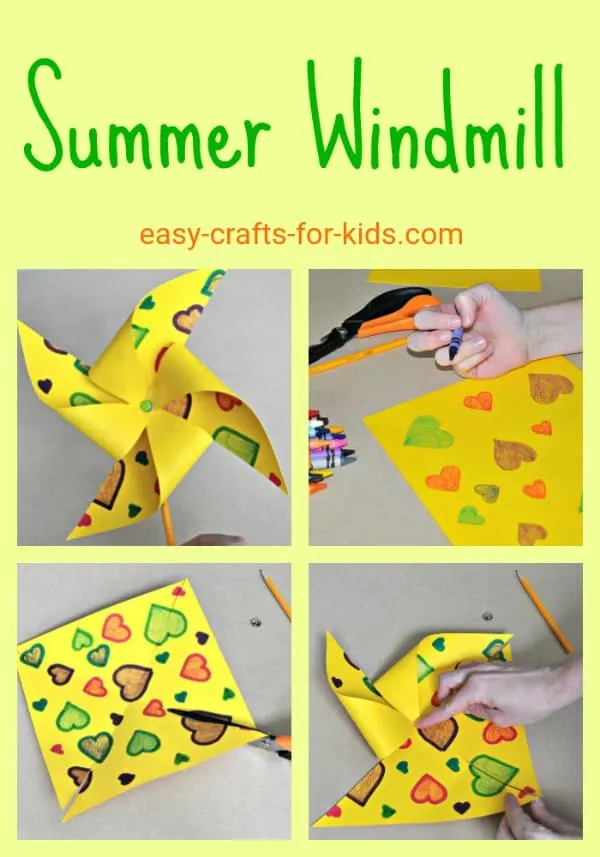 Kids will have fun all summer long with these cute paper mills. Lots more great crafts to do in the summer weather! #summercrafts #summeractivities #summer #kids #papermills #crafts #kidsactivities