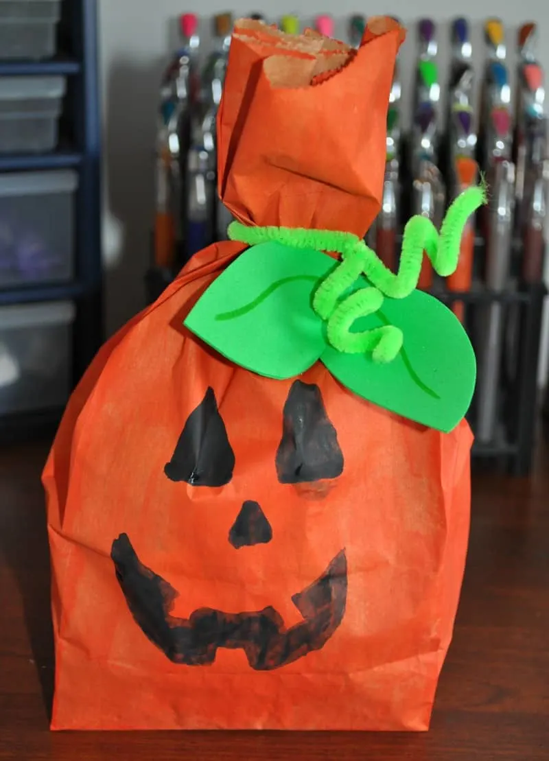 Finished bag, after closing it with pipe cleaner