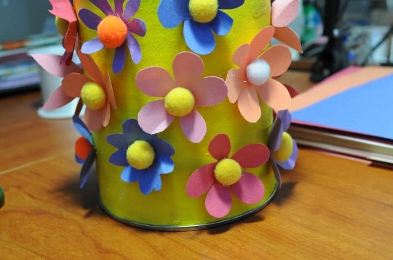 Coffee tin flower pot craft