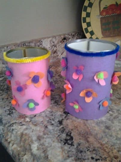 Flower craft pot made by a Facebook member