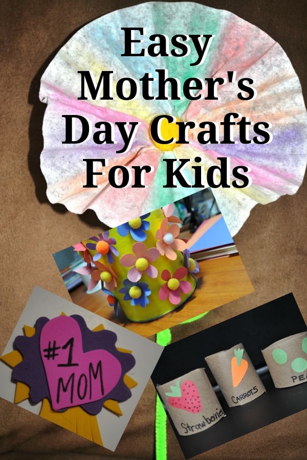 Looking for some quick and easy Mother's day crafts for kids? We have several here that your little one will LOVE making: flowers, planters, and some printables they can color! #kidscrafts #easycrafts #mothersdaycrafts #mothersdaykidscrafts #easycraftsforkids