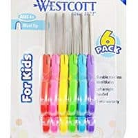 Westcott School Left and Right Handed Kids 5” Scissors, Blunt, 6 Pack (16454)