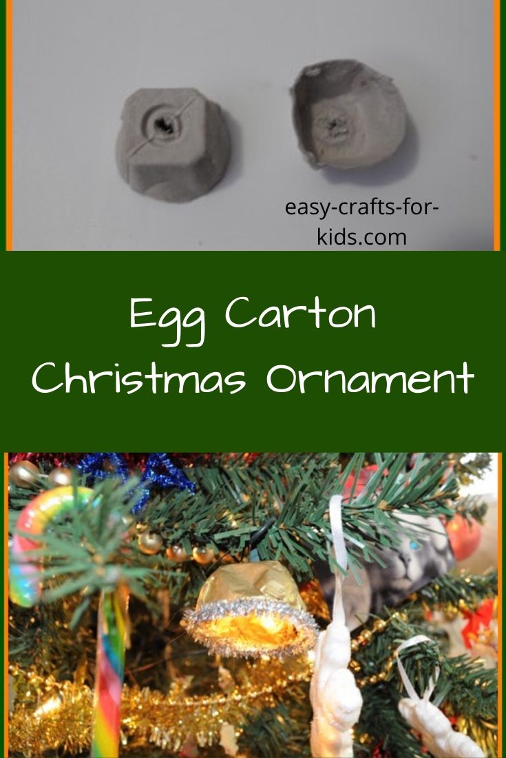 Egg Carton Christmas Ornaments