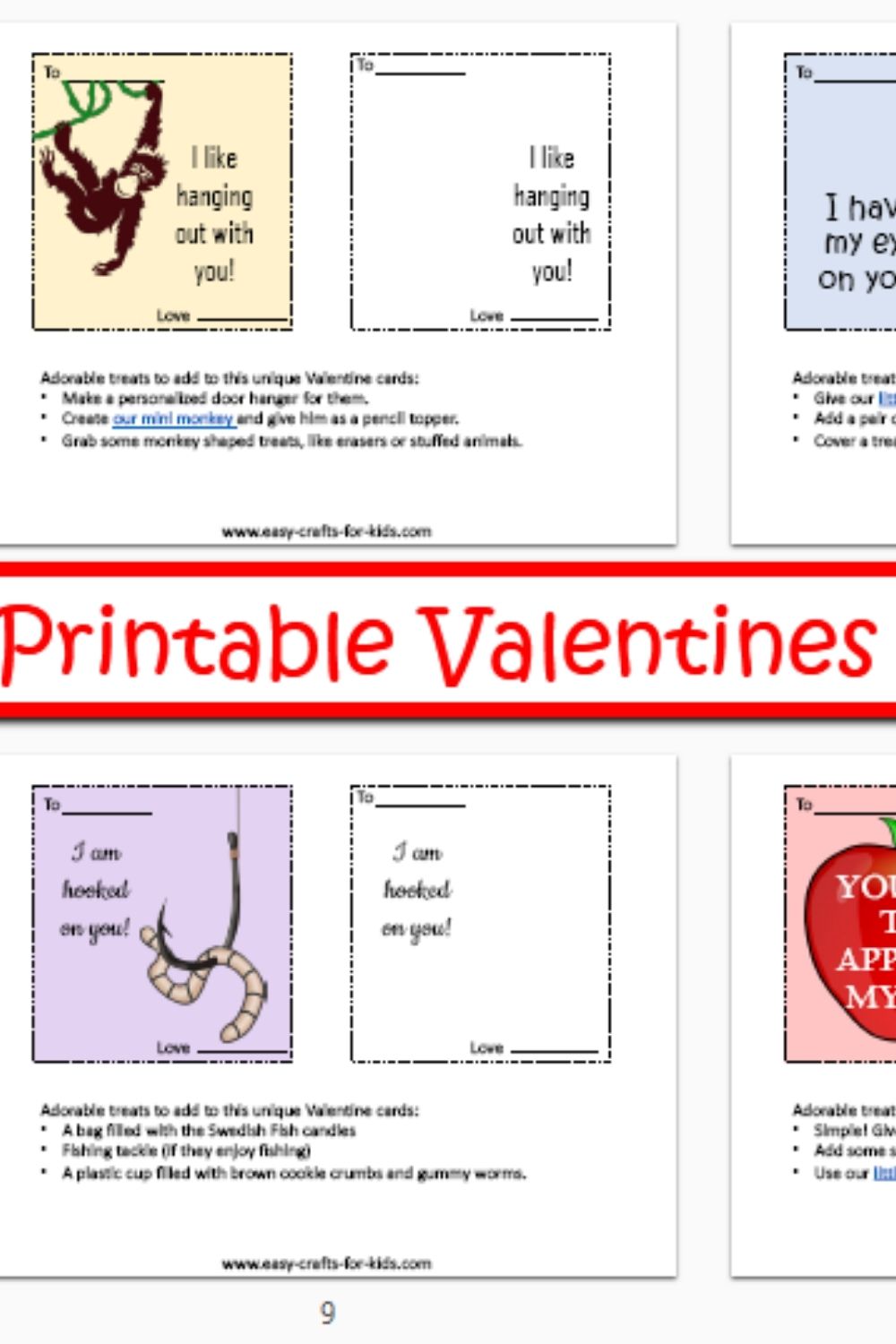 Printable Valentines Day Cards for Kids