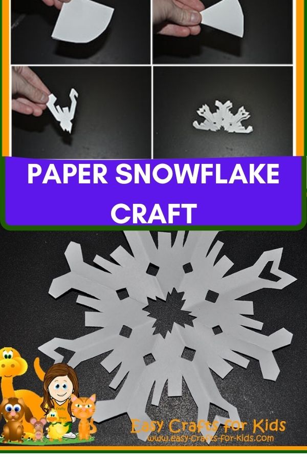 Snowflake paper craft for kids
