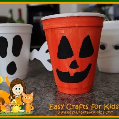 Styrofoam Cup Crafts for Halloween