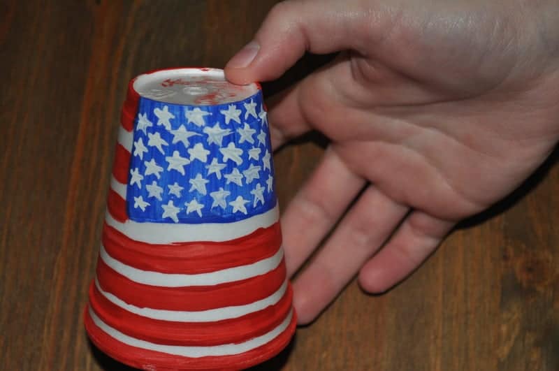 Patriotic flag for cup craft