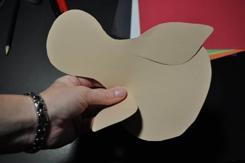 hand turkey craft step by step