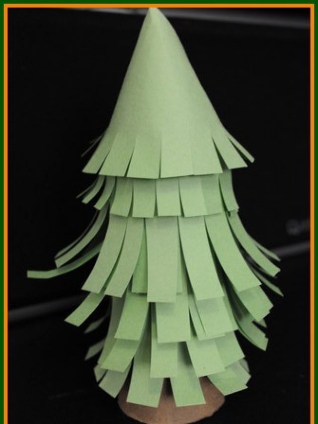 how to make a paper christmas tree easy for kids