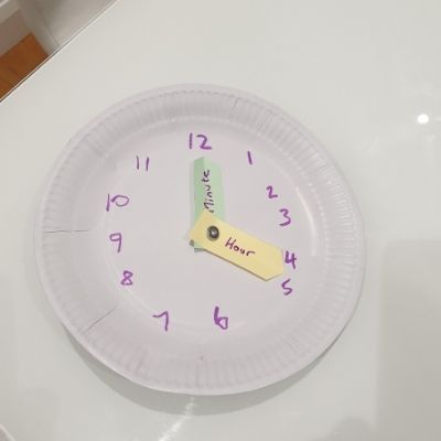 easy paper plate clock