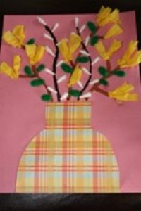 flower vase craft with paper