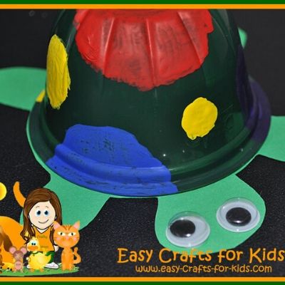 fruit cup turtle crafts for kids
