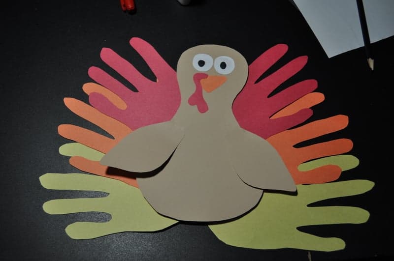 How to make a handprint turkey