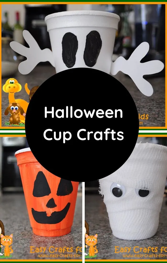 halloween craft with paper cup