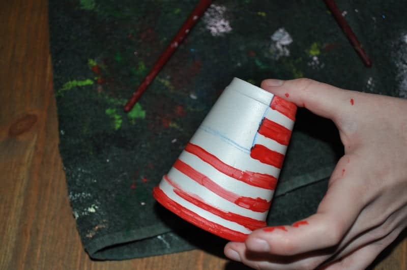 how to paint a flag on a cup
