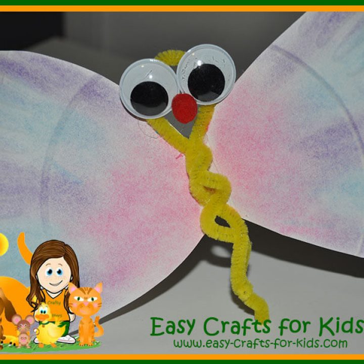 paper plate butterfly