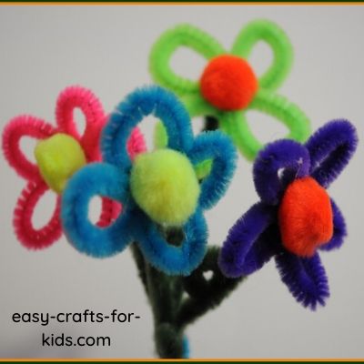 pipe cleaner flower bouquet