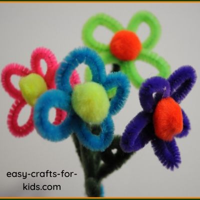 Flower Pipe Cleaner Craft For Kids