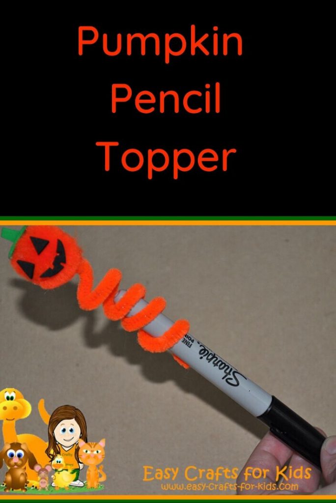 pumpkin pencil topper