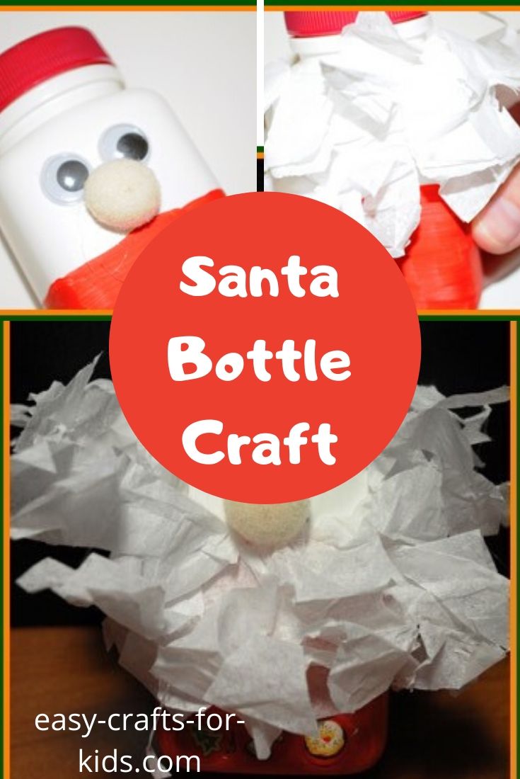 santa bottle craft