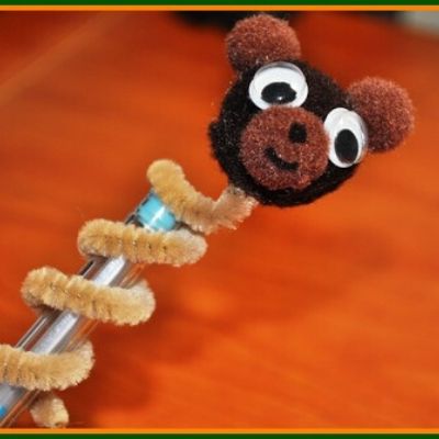 Bear Pencil Topper Crafts for Kids