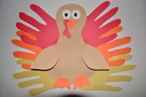 Thanksgiving hand turkey craft