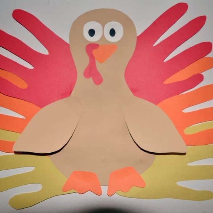 Thanksgiving hand turkey craft