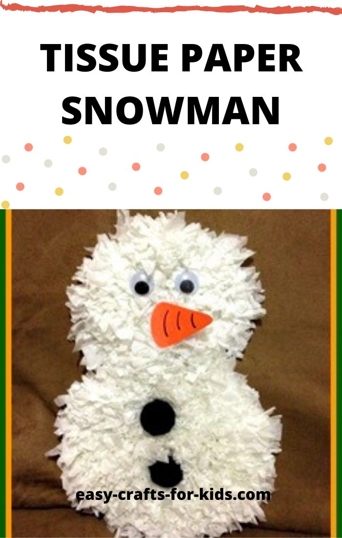 tissue paper snowman