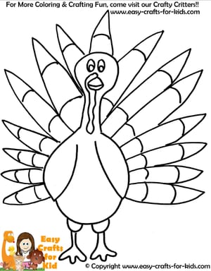 Turkey coloring paper