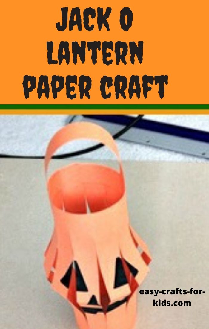 jack o lantern craft with paper