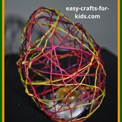 string mache easter egg crafts