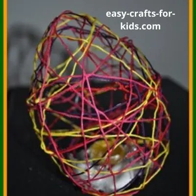 string mache easter egg crafts