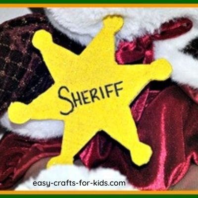 woody sheriff badge craft