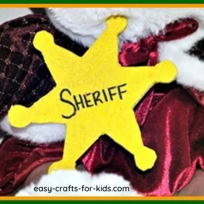 woody sheriff badge craft