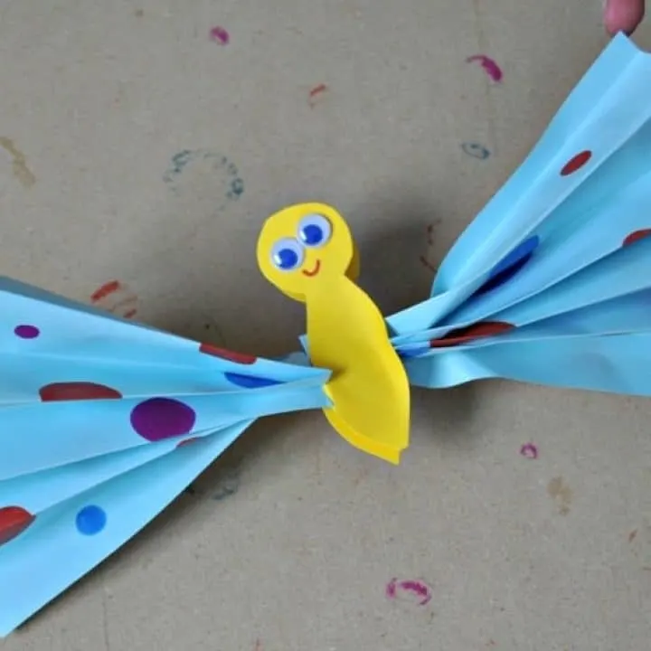 Folded paper butterfly