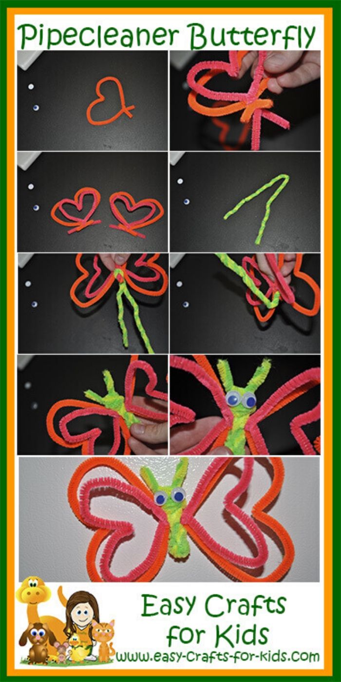 how to make a pipe cleaner butterfly