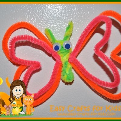 pipe cleaner butterfly craft